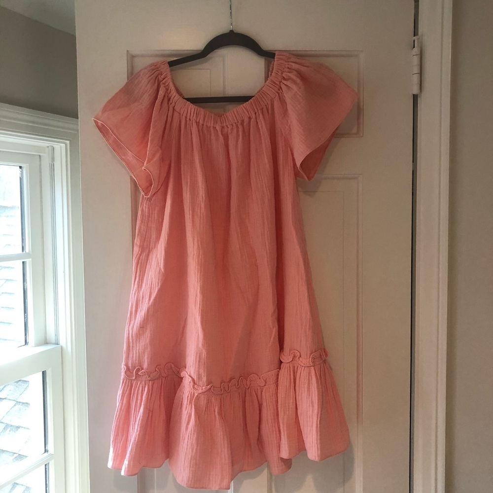 Pink Rebecca Taylor off the shoulder dress